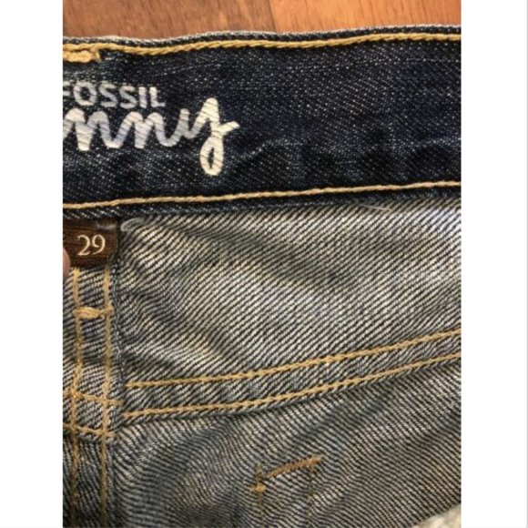 Fossil Skinny Jeans 29 Distressed Patched Denim - Picture 7 of 8
